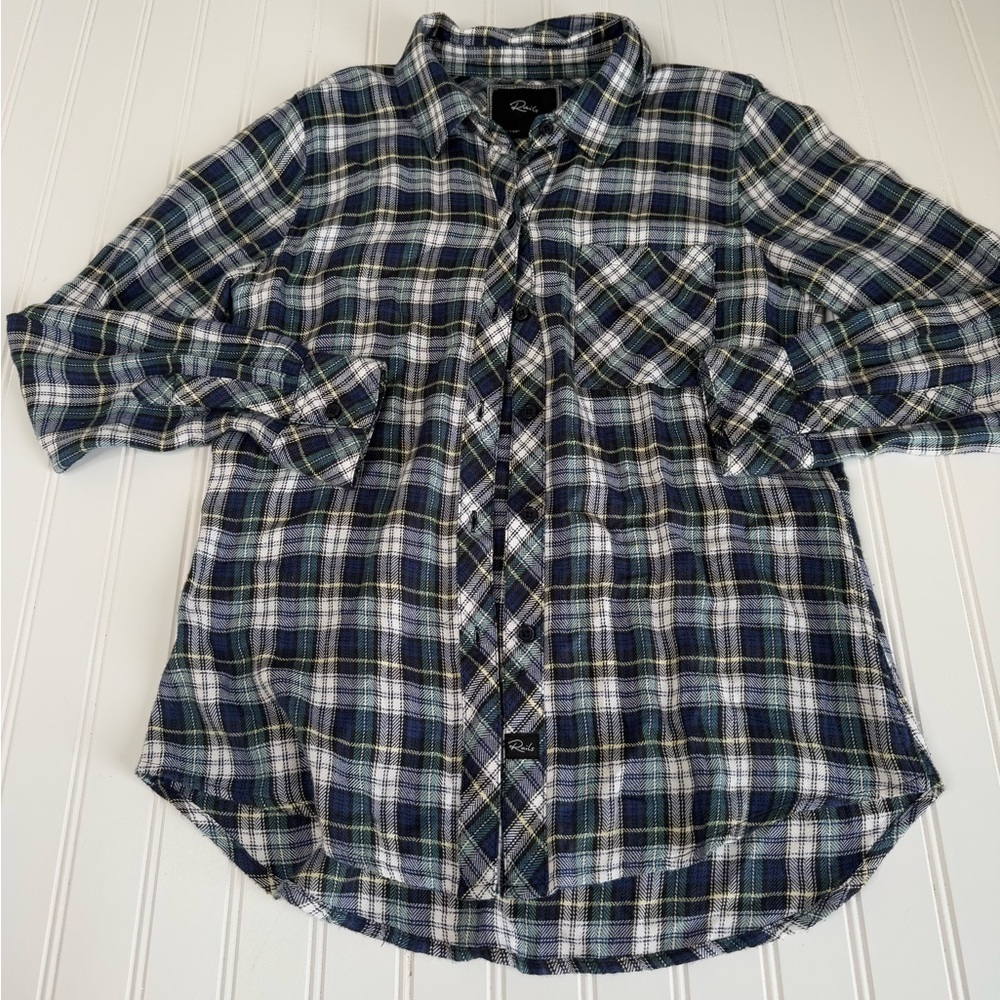 Rails Women Plaid Rayon Woven Hunter Button Shirt XS Button Front 1599